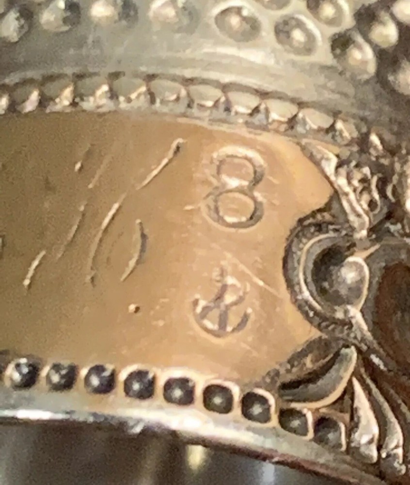 Stern Brothers Sterling And Gold Thimble