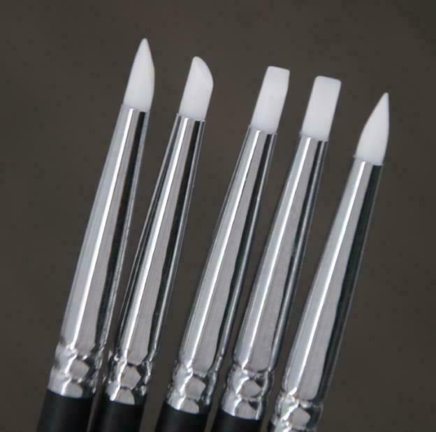 5pcs/sets Silicone Clay Rubber Shaper Pen Modeling Tool Brushes
