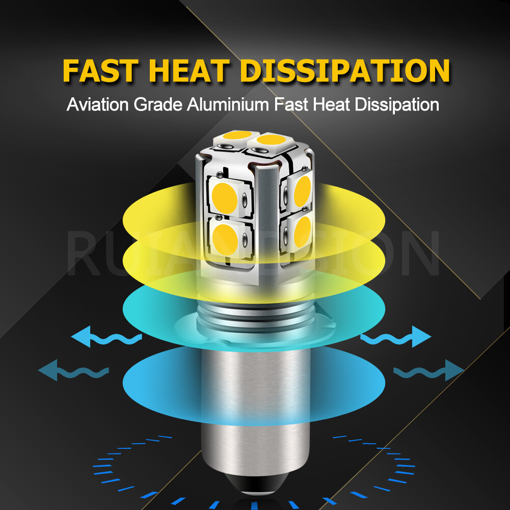 Super Bright PR2 P13.5S 3030 LED Torch Flashlight Bulb Lamp Globe 6V/9V/12V/18V