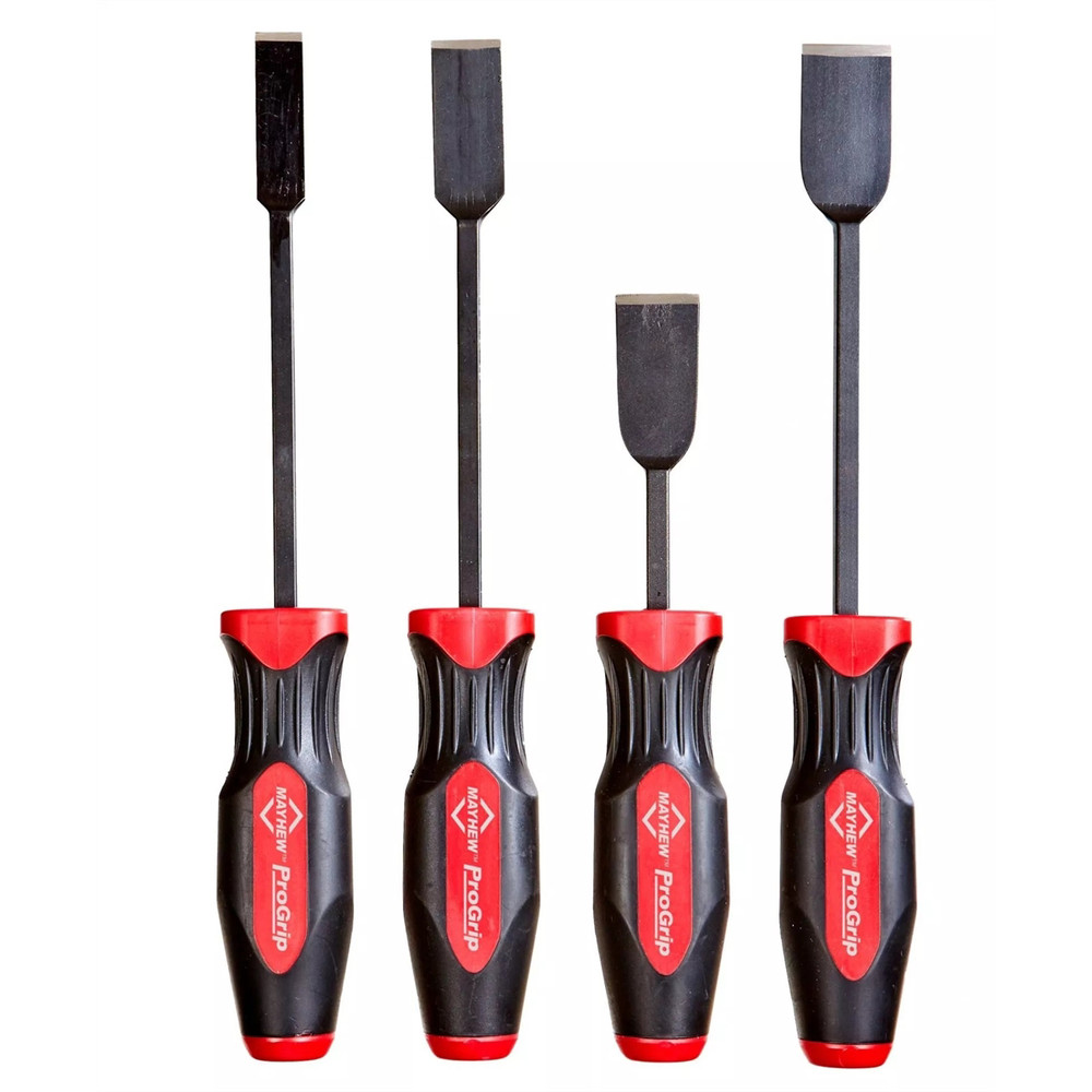 Mayhew Tools 13082 4-Piece Straight Scraper Set, Progrip