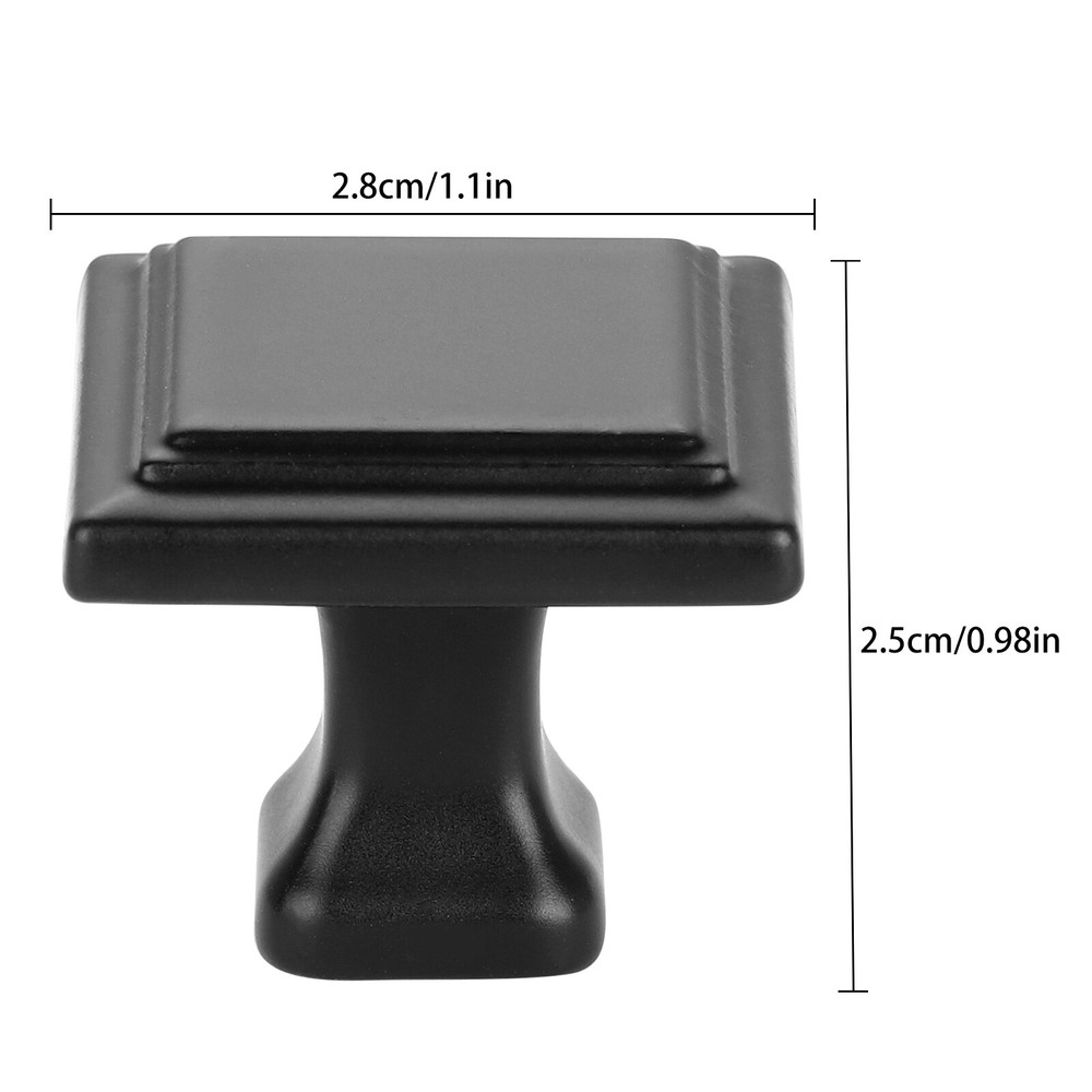 1-100 X Matte Black Kitchen Cabinet Knobs Hardware Drawer Cupboard Handle Pulls