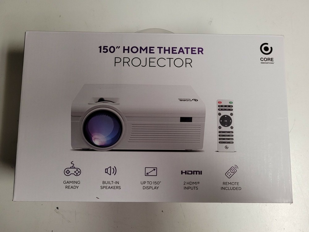 Core Innovations - 150LCD Home Theater Projector - White