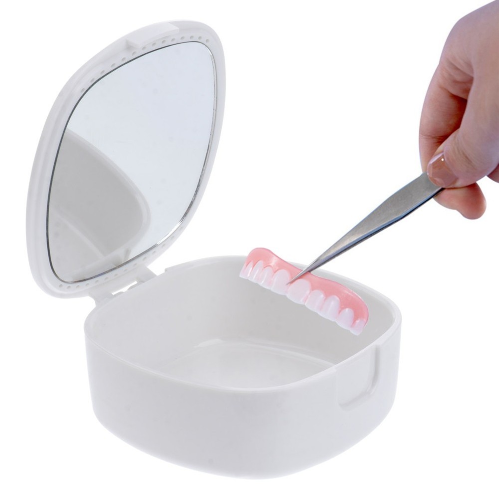 Retainer Case with Storage Denture Container Accessories