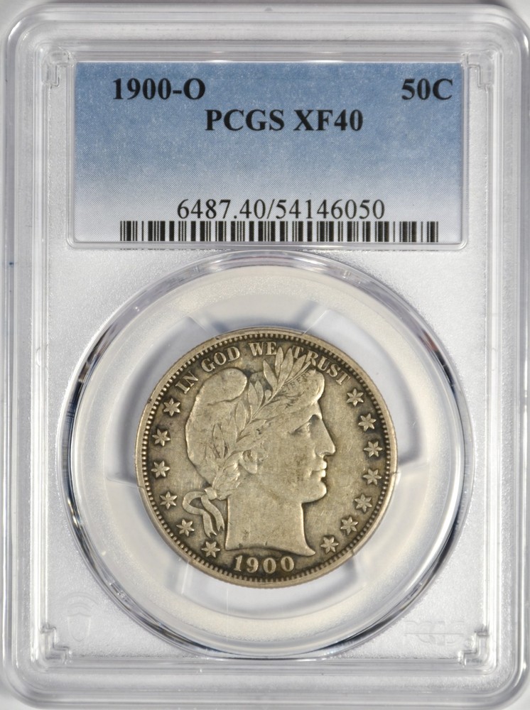 1900-O BARBER HALF DOLLAR ~ PCGS XF40