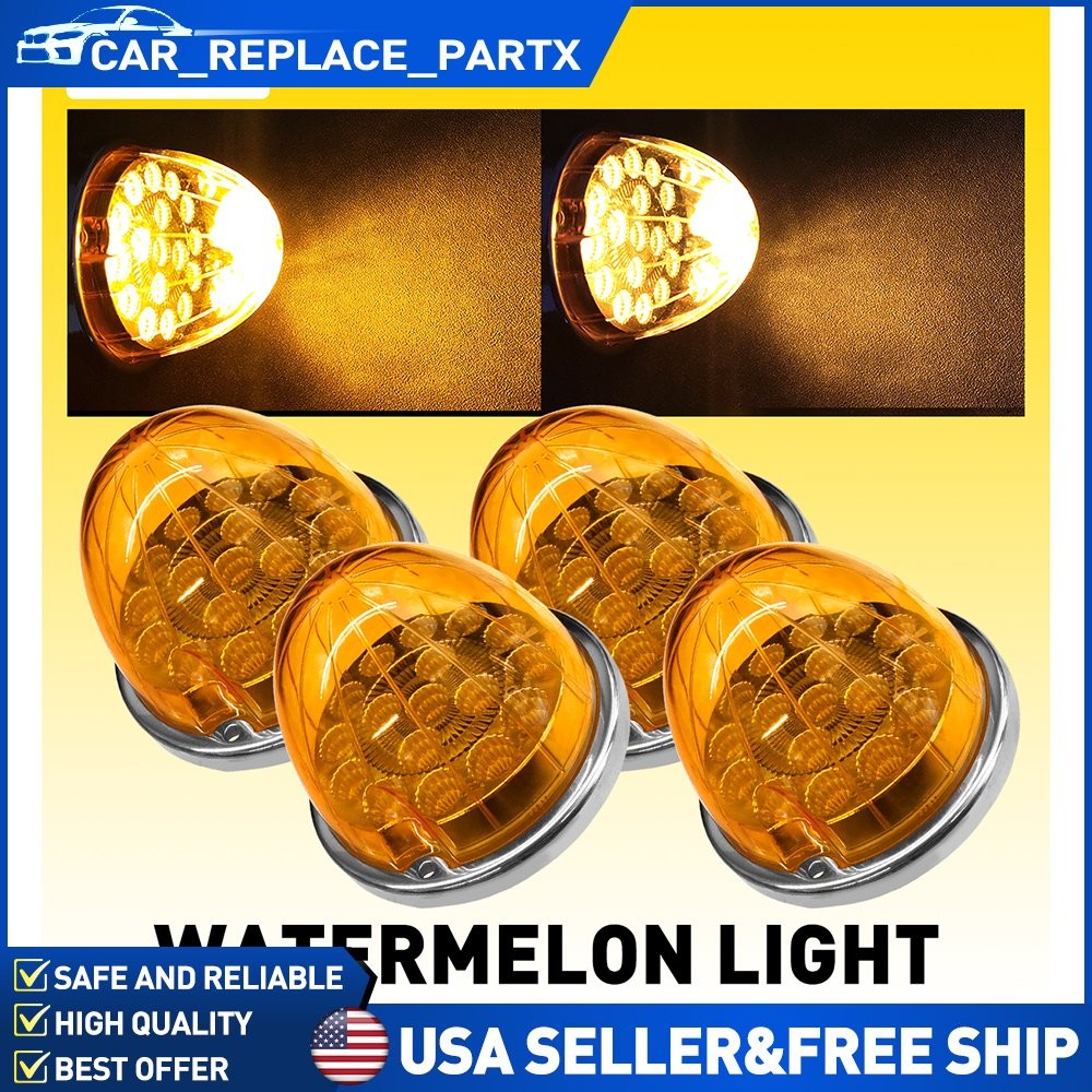 4x Watermelon amber Bunk Adapter Kit Light Conversion Kit W/ Bezel & Adapter Kit