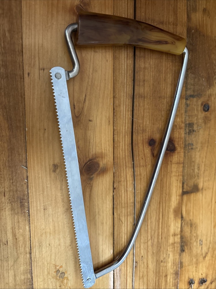 Vintage Bakelite Meat/Kitchen Saw with Brown Handle