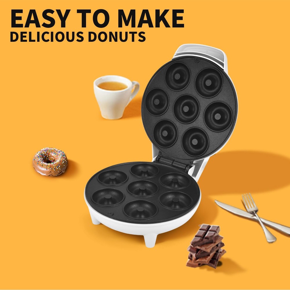 Mini Donut Maker - Non-Stick, Cool Touch Electric Doughnut Machine for Mini D...