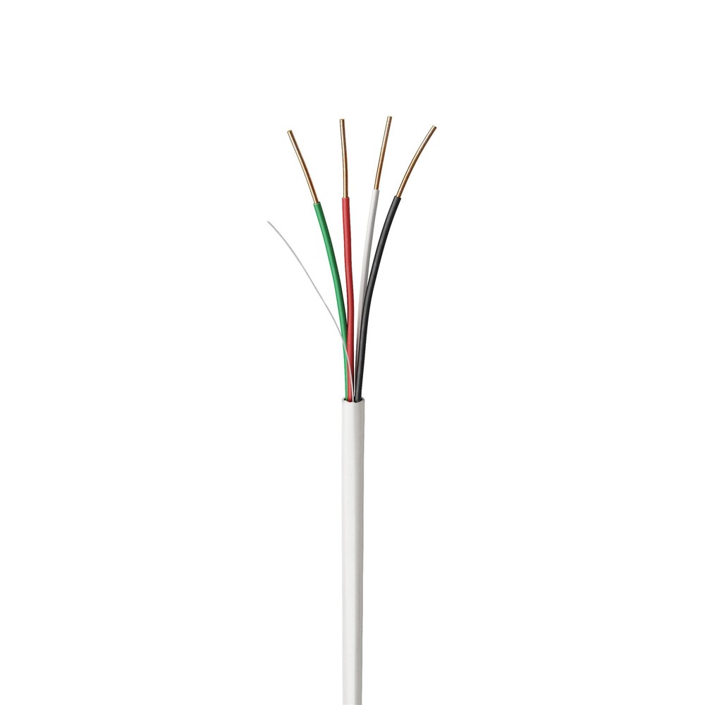 Voltive 22/4 Solid Alarm Wire, Plenum CL3P, White, 1000ft
