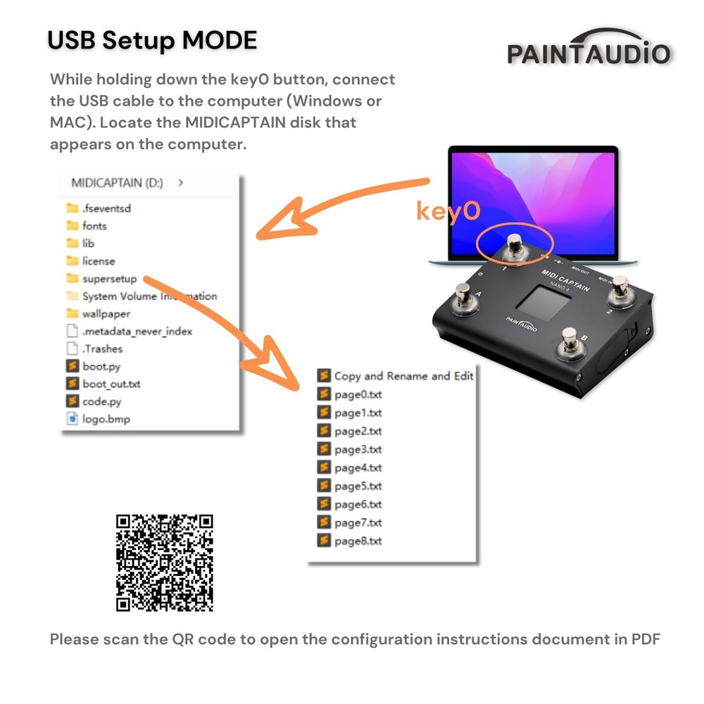 Paint Audio MIDI Captain NANO 4 Foot Controller Multi-Effects Keyboards Synth...