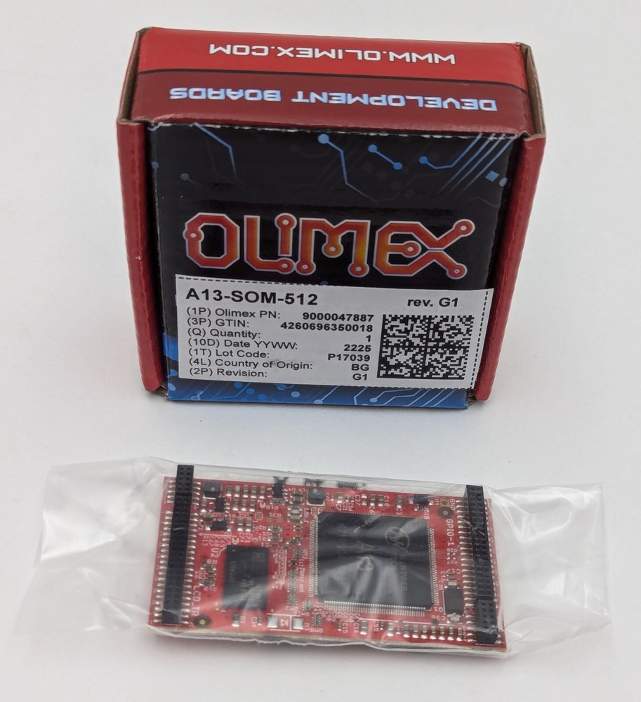 NEW Olimex A13-SOM-512 G1 Linux Android System on Module - A13 Cortex-A8 ARM CPU