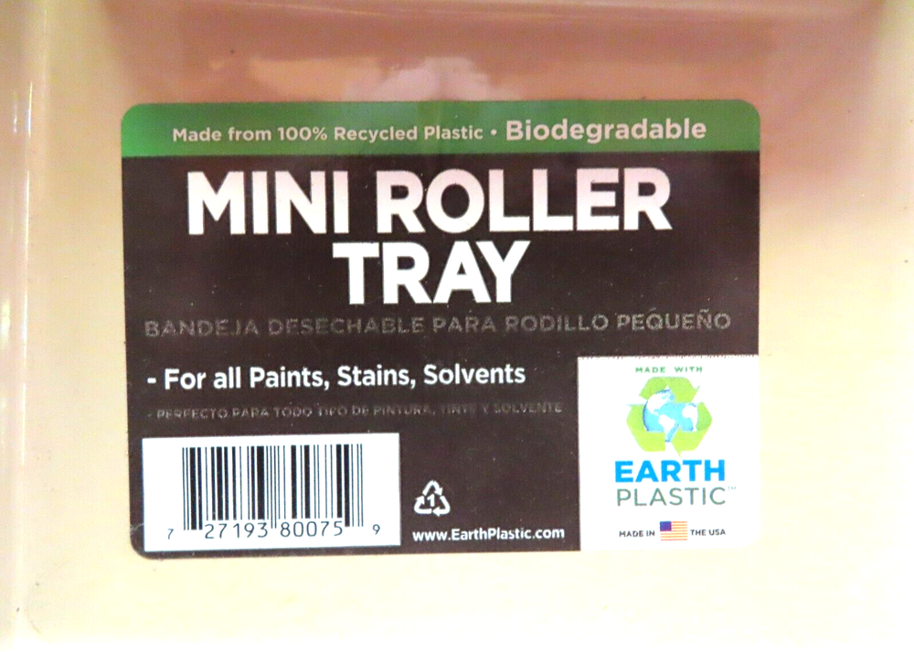 Earth Plastic Mini Roller Tray for Paints and Stains