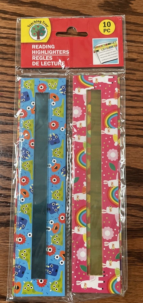 Reading Guide Highlighter Strips - Ass't Designs - 30 Pieces Total NEW