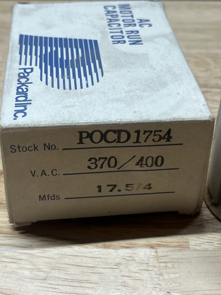 Packard POCD1754 Oval Run Capacitor 370V/400V