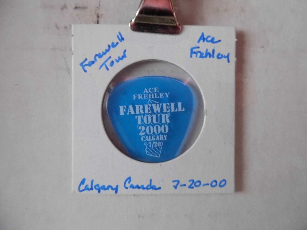 KISS "ACE FRAHLEY"~FAREWELL TOUR GUITAR PICK~7/20/00 (6/19)