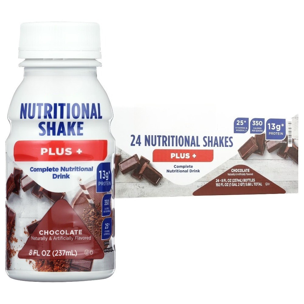 Nutritional Shake Plus, Chocolate, 8 fl oz, 24 Count