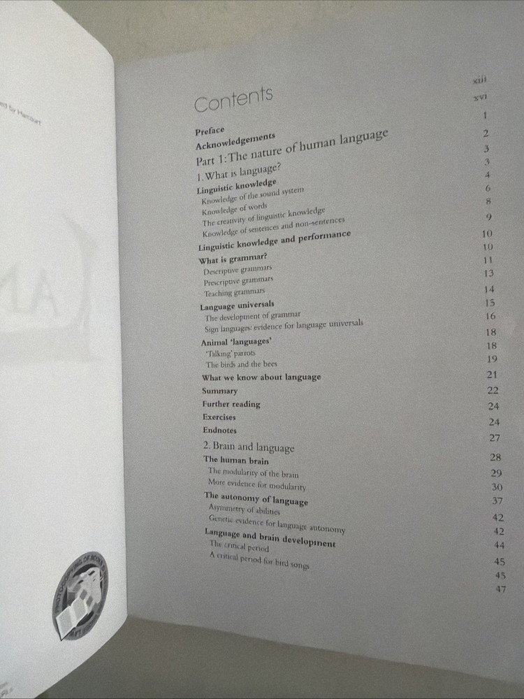 Introduction to Language: 5th Edition Fromkin