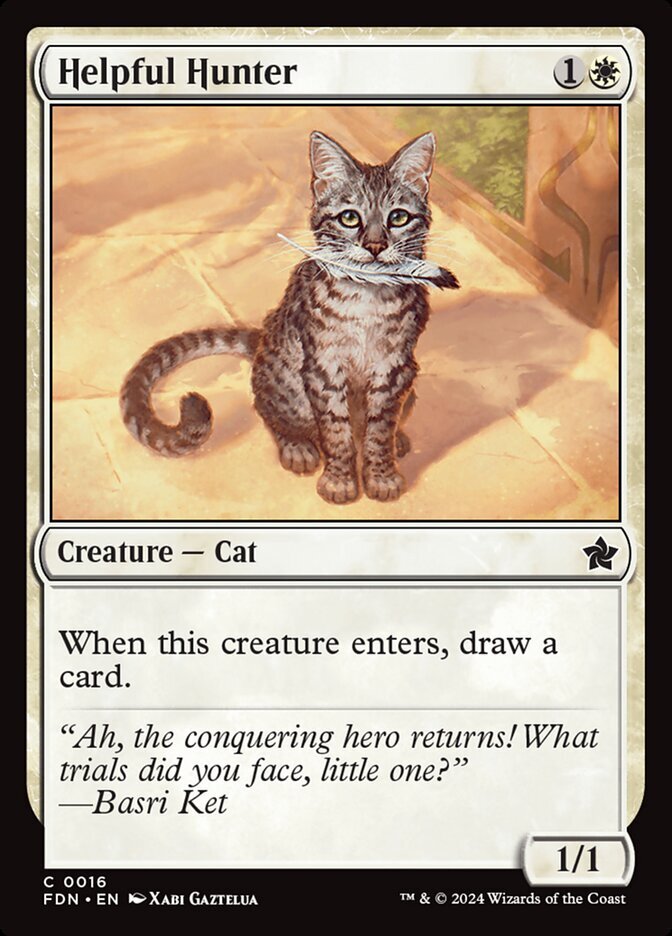 MTG Magic the Gathering Helpful Hunter (16/789) Foundations LP