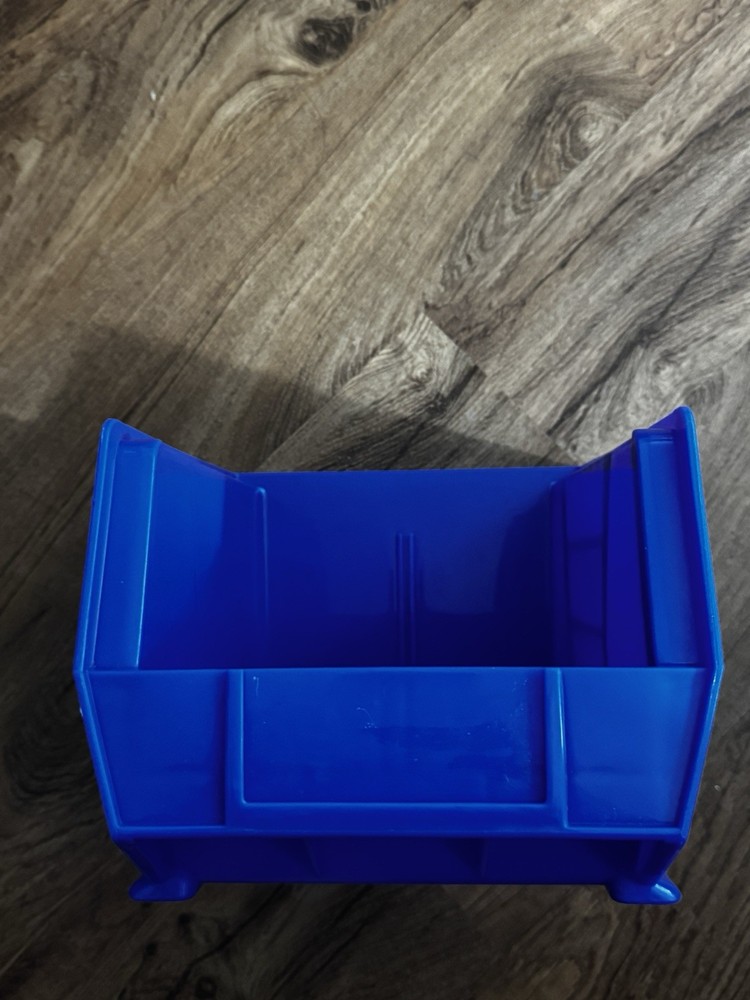 Uline S-12416 Plastic Stackable Bin Blue