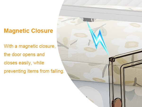 UAMFURI Extra Large Stackable Storage Bins with Lids & Wheels & Door, 640QT