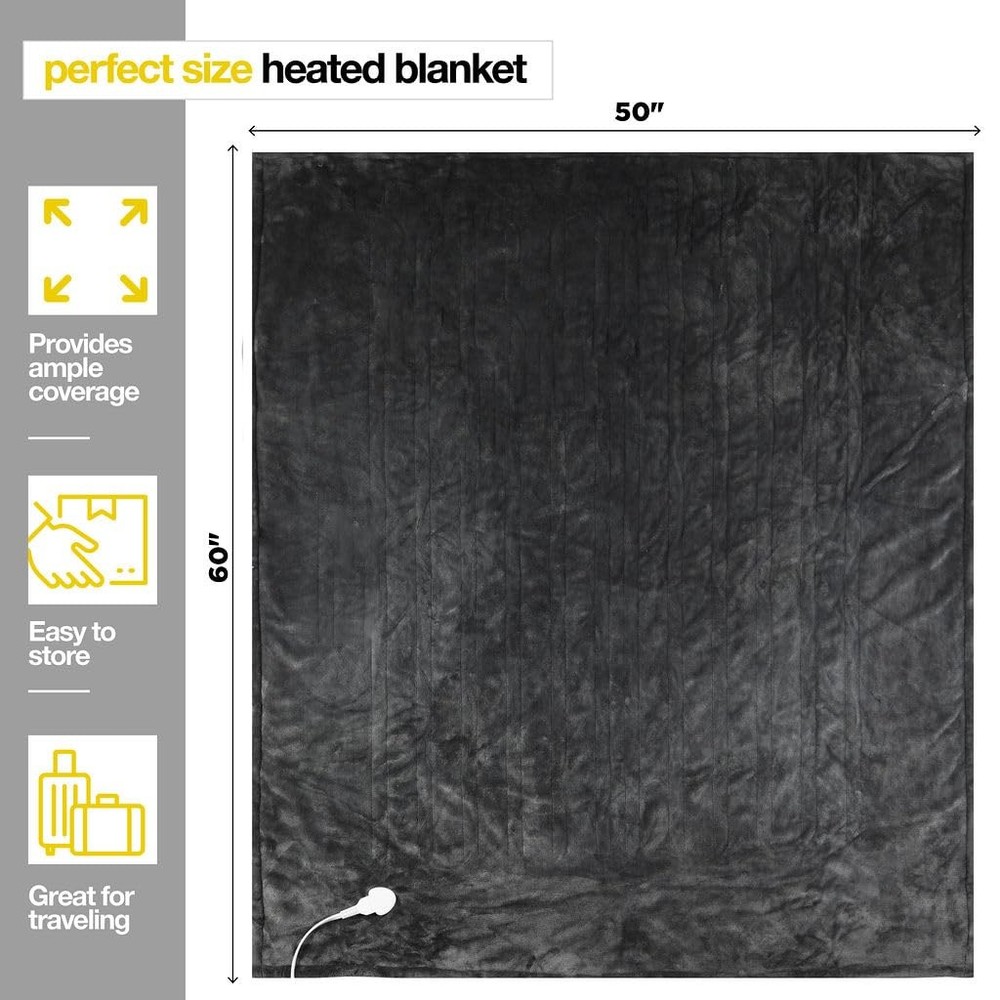 king Heated Blanket, Machine Washable Extremely Soft & Comfortable Blanket Th...