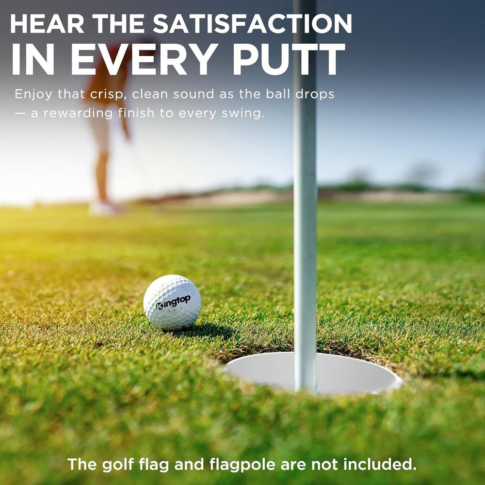 Durable Golf Hole Cups - Perfect for Backyard Practice, 2 Pack with Drain Holes