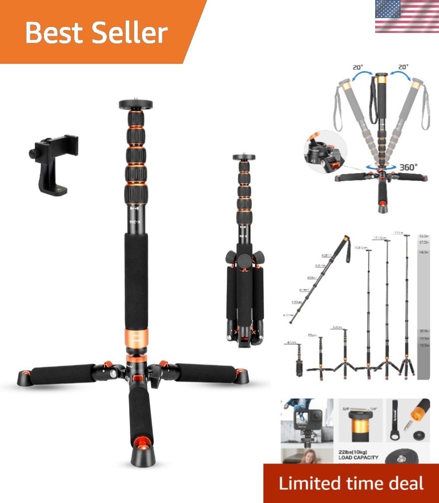 Versatile Monopod with Tripod Base - Lightweight & Durable for Photographers