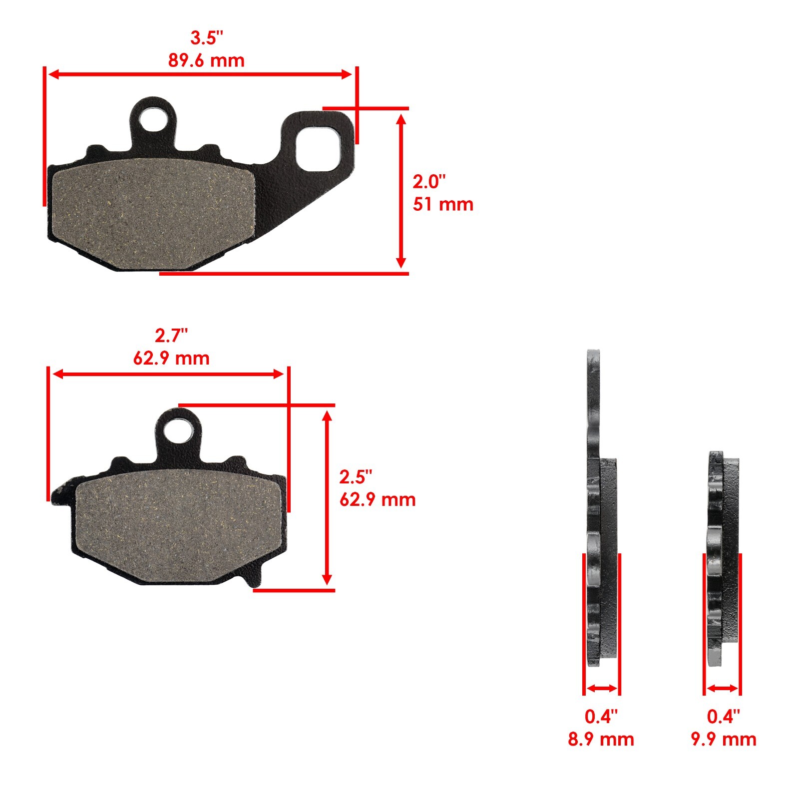 Front & Rear Brake Pads for Kawasaki ZX6R ZX-6R Ninja ZX636 2003 2004 2005 2006