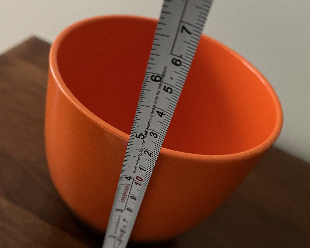 Ceramic Halloween Orange Black Fall Planter Made in Germany 5”