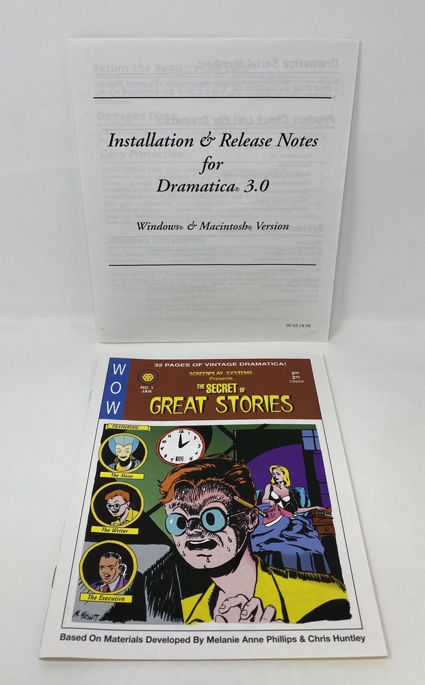 Dramatica Pro The Ultimate Creative Writing Partner BOX AND MANUALS ONLY NO DISK