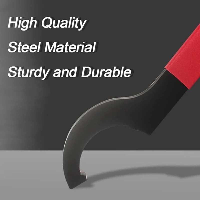 Coilover Wrench, Hook Wrenches Tools Set Shock Spanner Wrench Set C-Shape