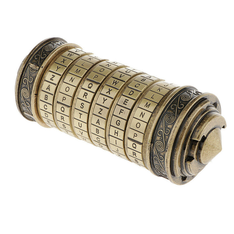 Pure Copper Da Vinci Code Lock Escape Password Props Creative Gift
