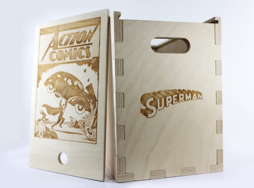 Superman Action Comics Timber Comic Storage Box *Comics Not Included