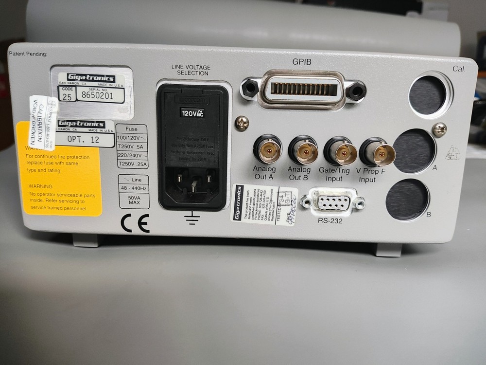 Gigatronics 8652A Power Meter, Dual Channel, Peak and Average Power