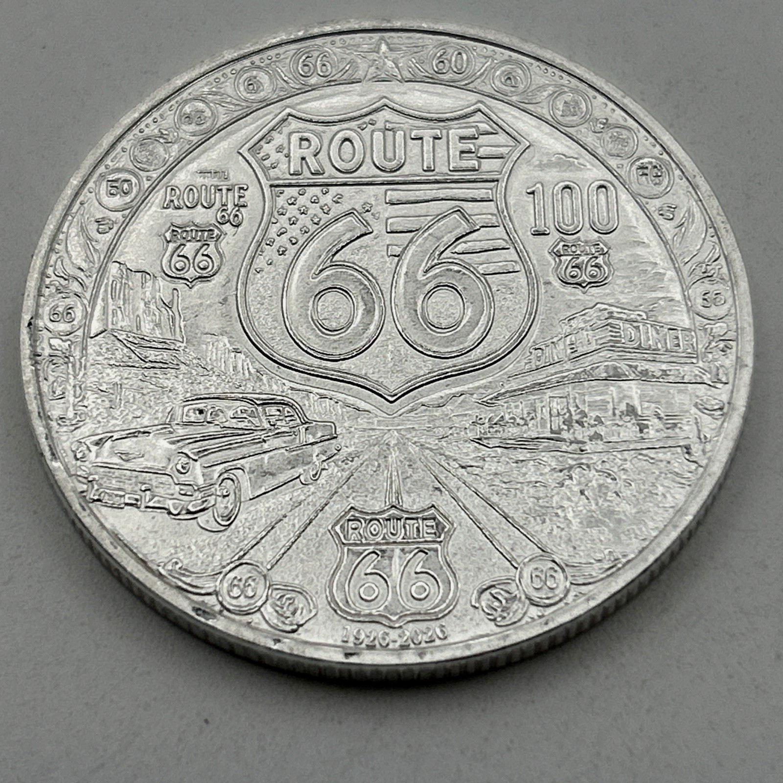 US ROUTE 66 💥 100 Year Anniversary Commemorative Token Coin 40mm