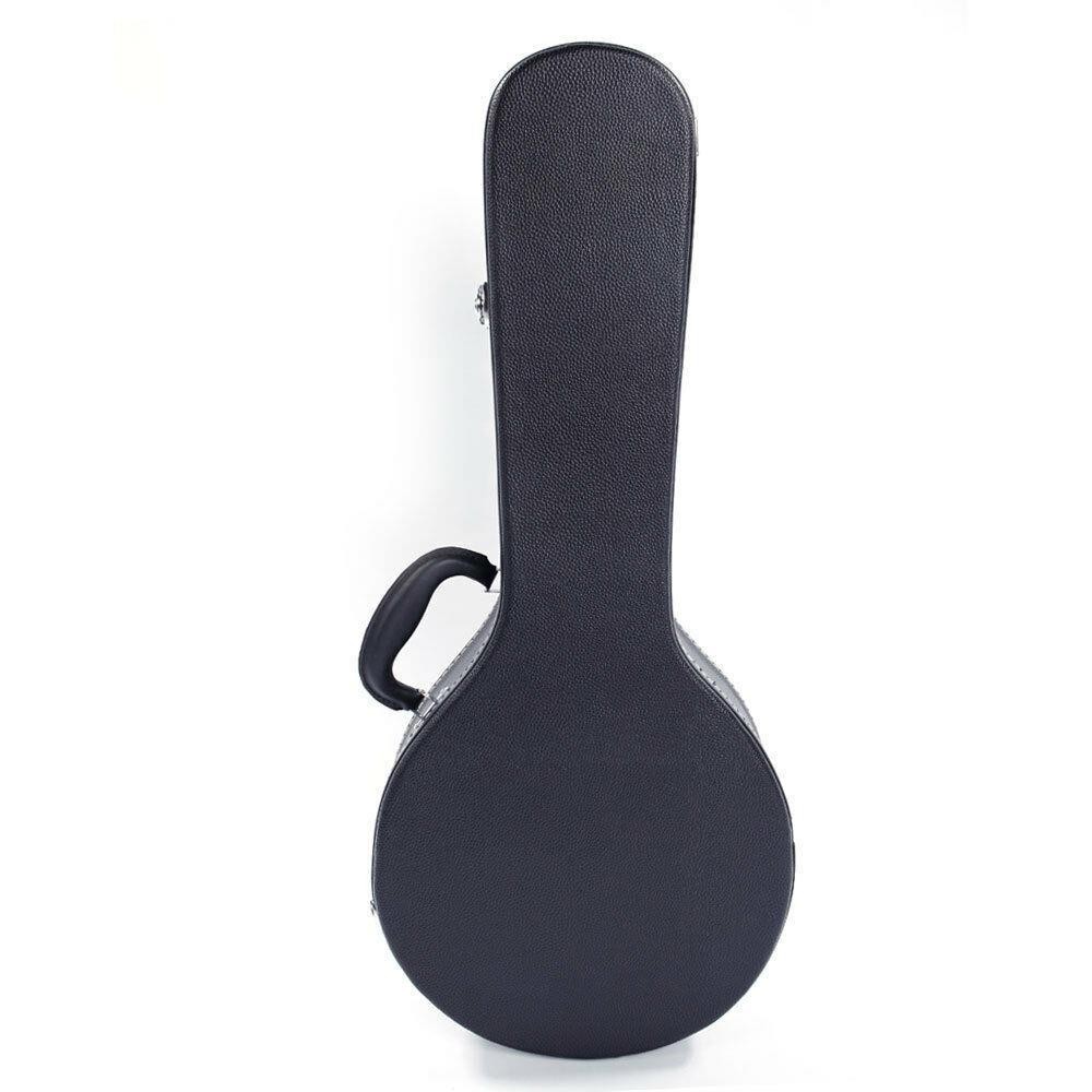Glarry Hardshell Microgroove Carry Case Artificial Leather for A Style Mandolin
