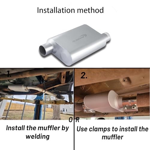 Universal Mufflers, Two Chamber 2.5'' offset inlet (ID) 2.5'' offset 2.5"