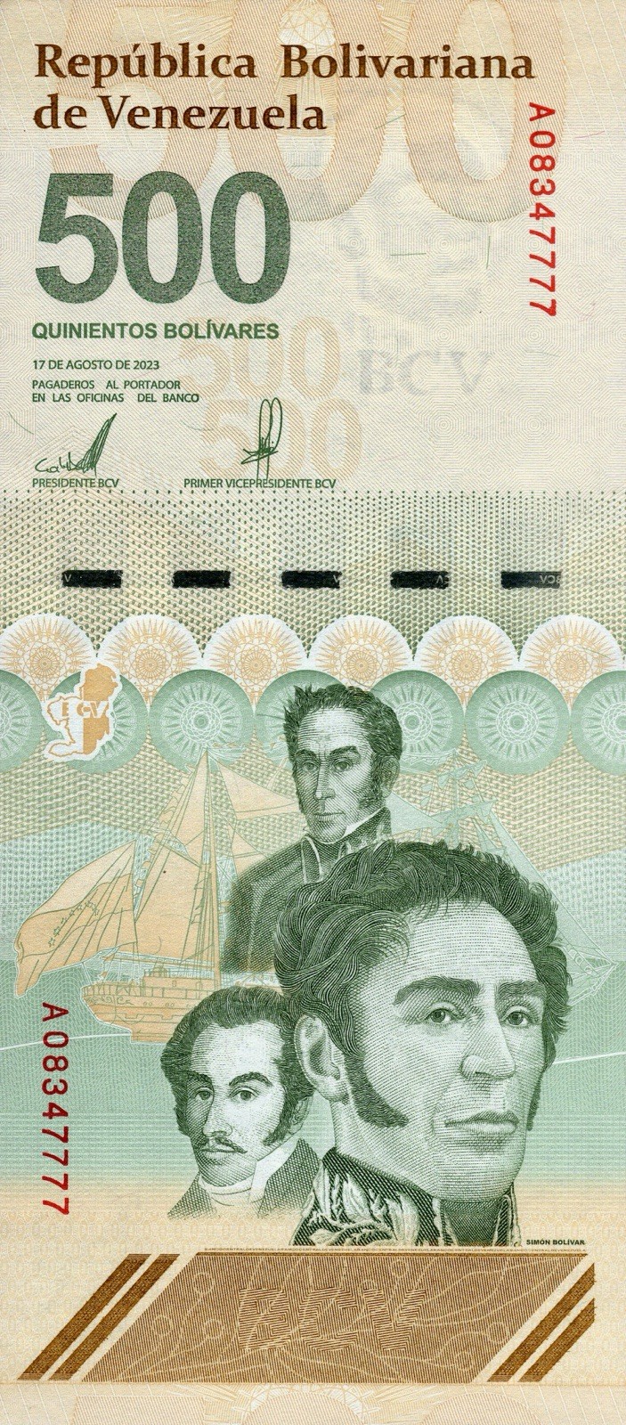 VENEZUELA 500 DIGITALES 2023 qty 50 Cir. 500 million bolivar soberano 1/2 Bundle