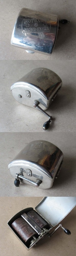 ANTIQUE GERMAN RAZOR BLADE SHARPENER STROPPER ROTBART MOND-EXTRA