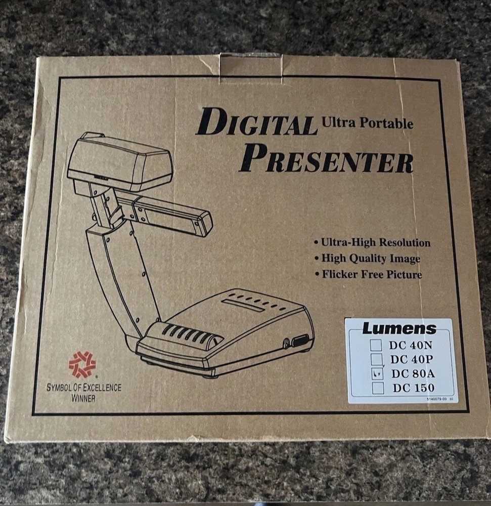 Lumens DC80A Portable Digital Presenter Color Document Camera with Case