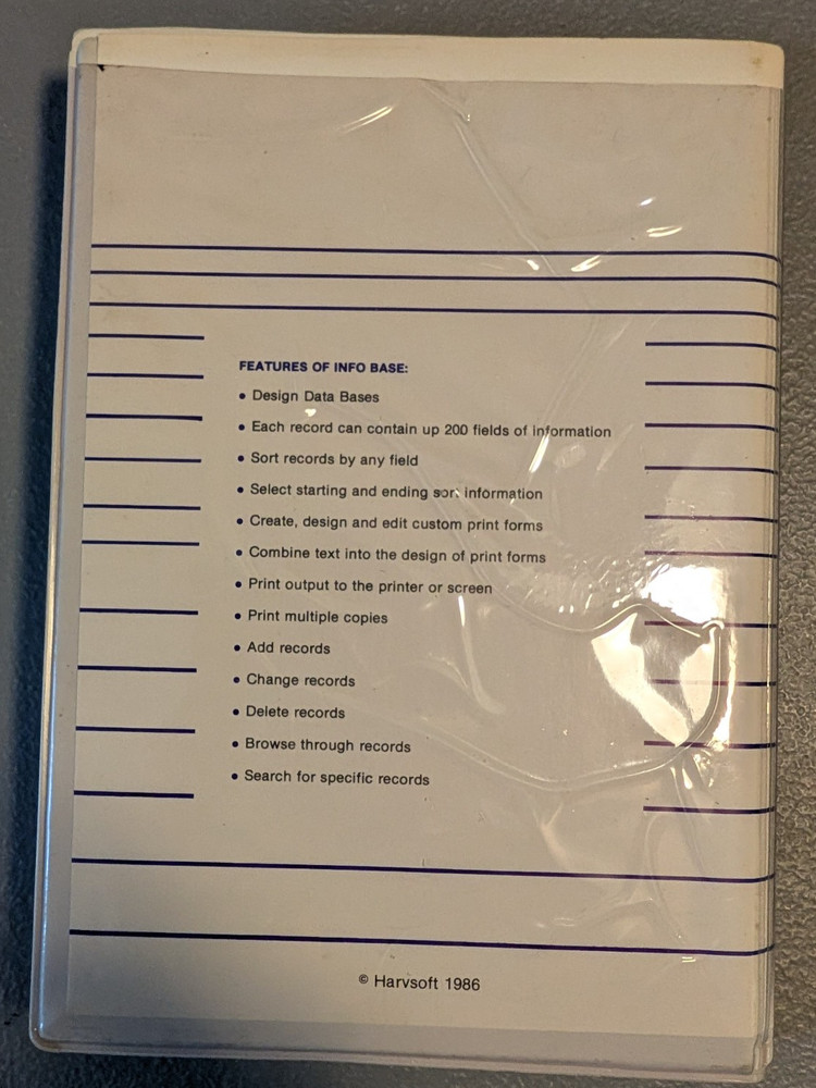 Amiga - Info Base database program