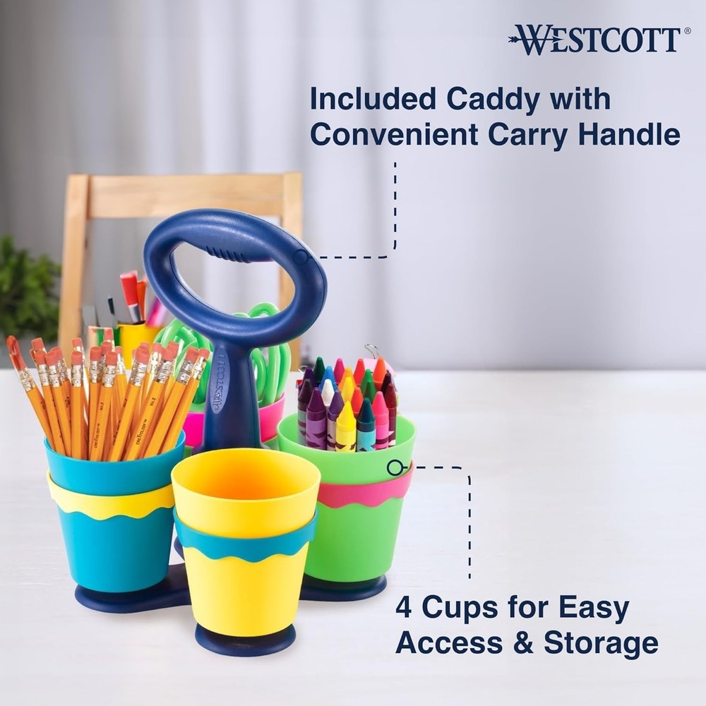 Classroom Scissor Caddy with 24 Student Scissors
