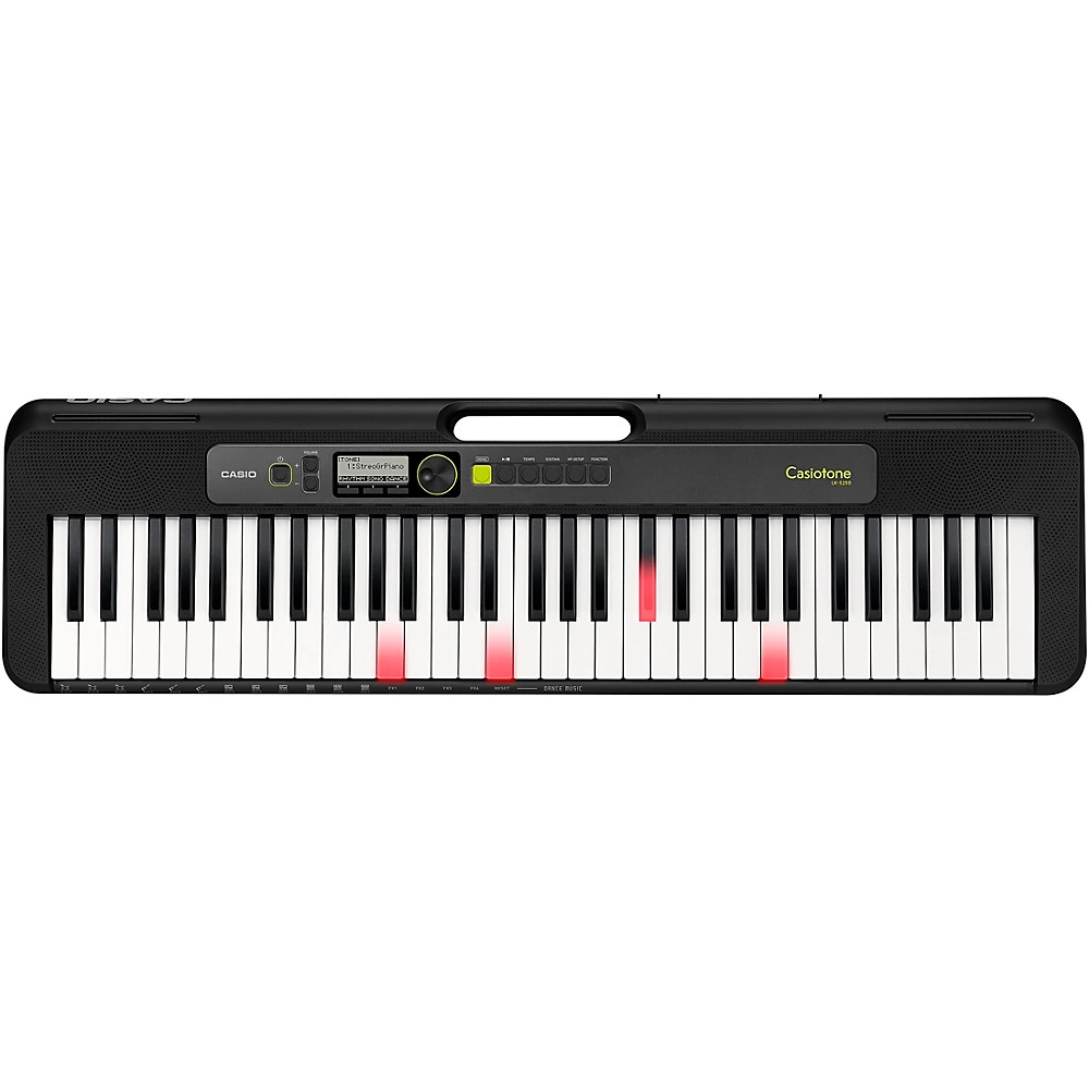 Casio Casiotone LK-S250 Lighted 61-Key Digital Keyboard Essentials Bundle Black