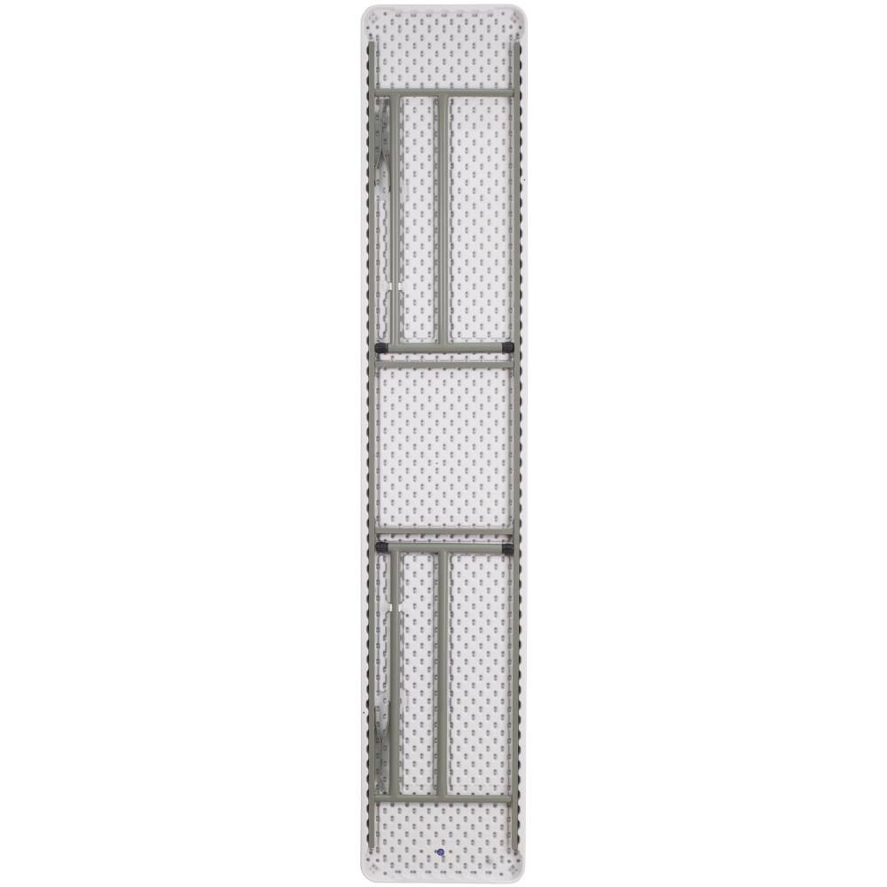 18 W X 96 L Plastic Folding Training Table With Granite White Surface