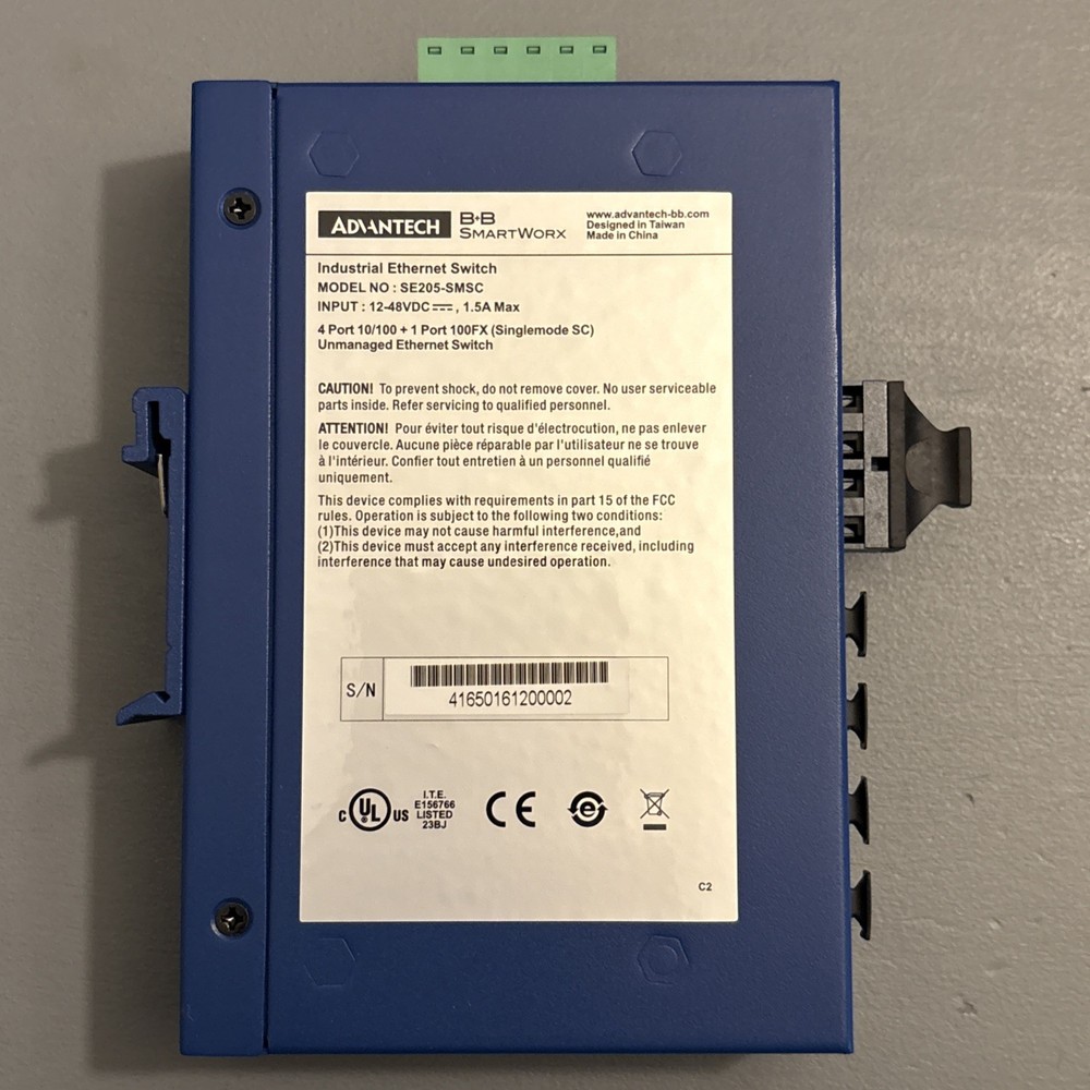 Advantech B+B SE205-SMSC eWork Unmanaged Network Ethernet Switch SE205SMSC
