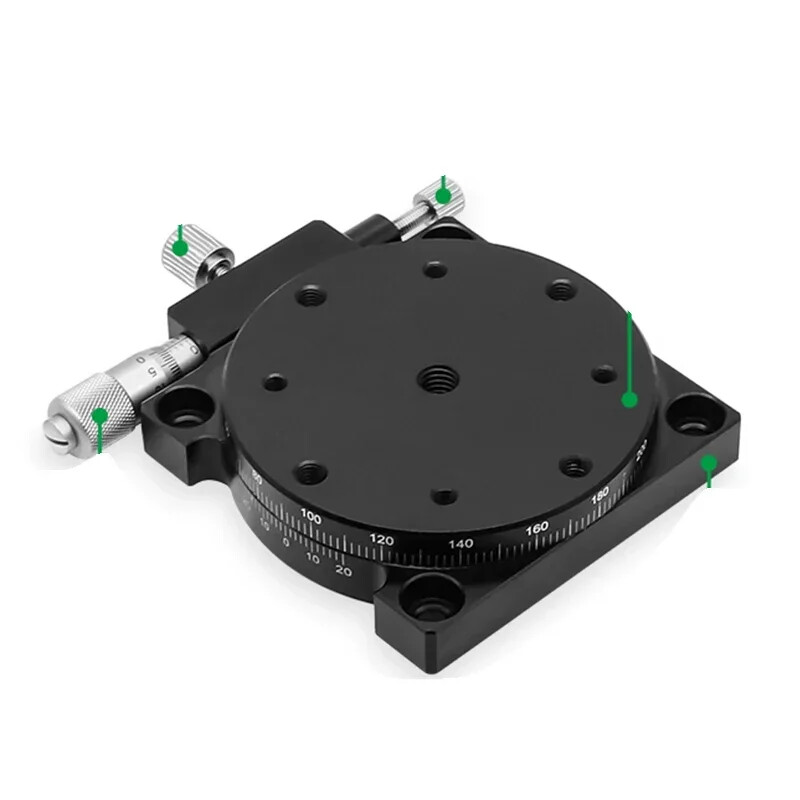 R Axis Rotary Sliding Table Manual Displacement Platform 360º Fine Adjustment