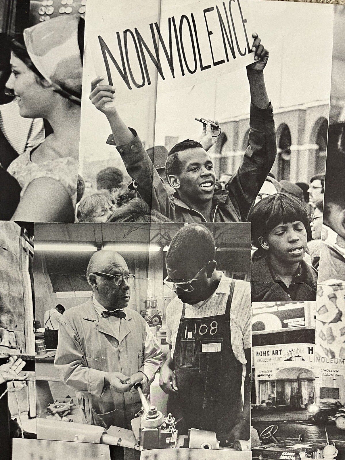 Vintage RARE 1968 Civil Rights Freedom Social Justice Equality Poster 36”X48”