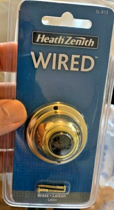 Heath Zenith SL-913-02 Wired Push Button, Polished Brass Finish