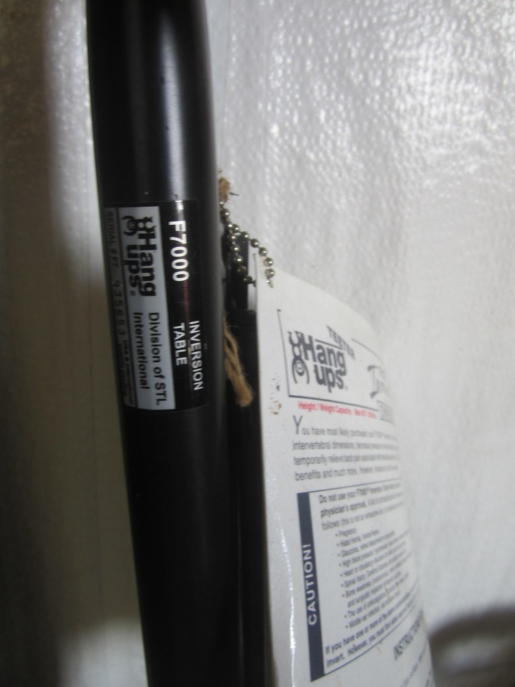 TEETER HANG UPS INVERSION TABLE F7000 MODEL