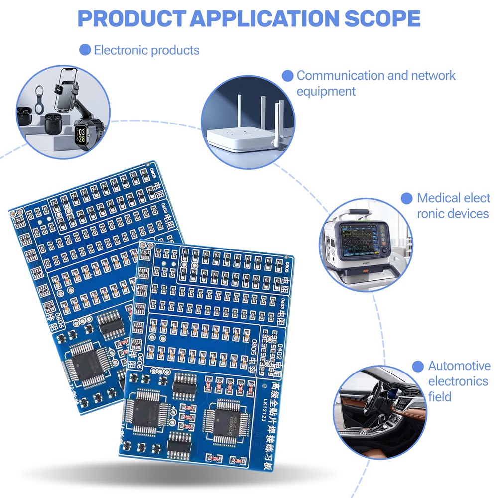 SMD/SMT Advanced SMT Practice Board 110 Components Soldering Training Kit​​