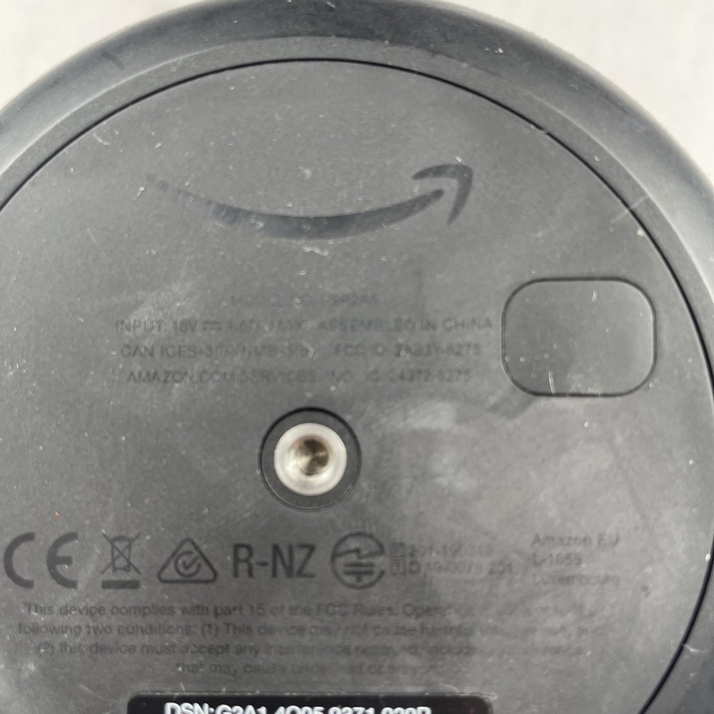 Amazon Echo 3rd Gen R9P2A5 Smart Speaker | Alexa | Black W/ Power Cable Tested